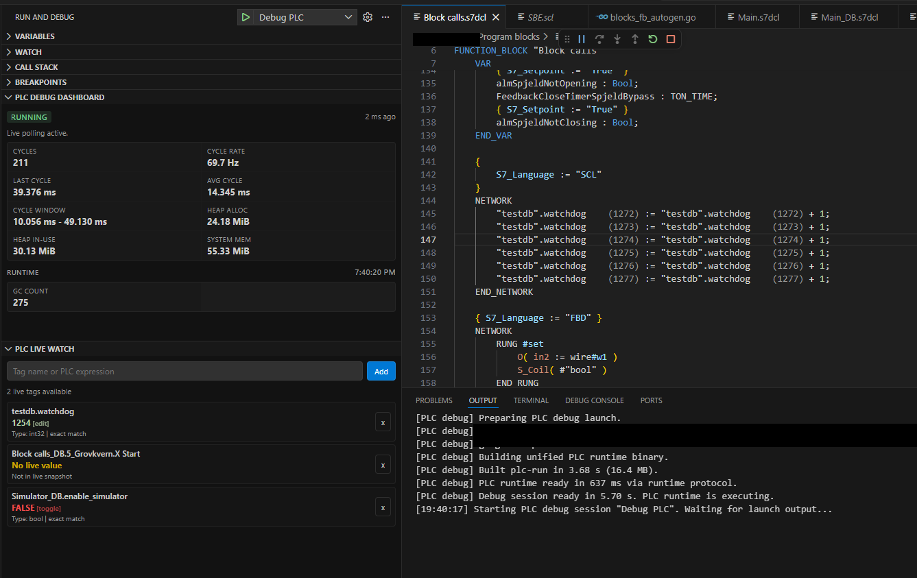 Live monitoring with recorded state