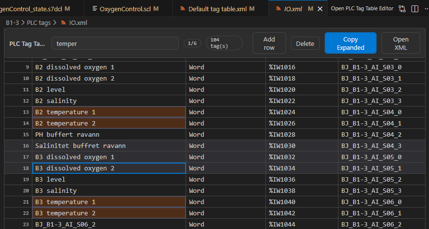 Tag-table editing without raw XML friction